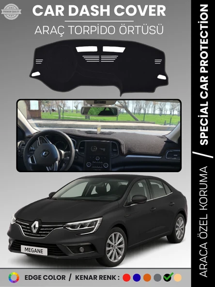 RENAULT MEGANE 4 (2016-2022) Torpido Örtüsü Ön Göğüs Koruma Torpido Koruma Tam Uyum Çatlamayı Önler ürün görseli 1