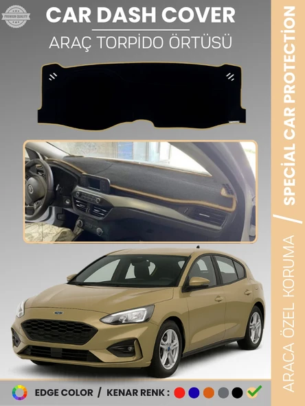 FORD FOCUS 4 (2017-2021) Torpido Örtüsü Ön Göğüs Torpido Koruma Tam Uyum Kaymaz Kolay Montaj ürün görseli 1
