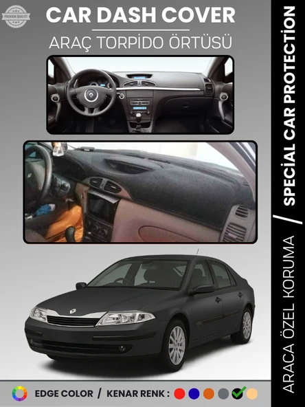 RENAULT LAGUNA 2 (2002-2007) Torpido Örtüsü Ön Göğüs Koruma Torpido Koruma Araca Özel Tam Uyum ürün görseli 1