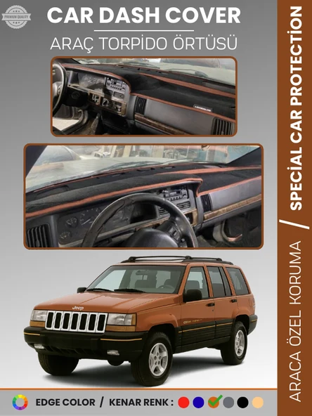 JEEP GRAND CHEROKEE (1993-1998) Torpido Örtüsü Torpido Koruma Tam Uyum Tam Uyum Kaymaz Kolay Montaj ürün görseli 1