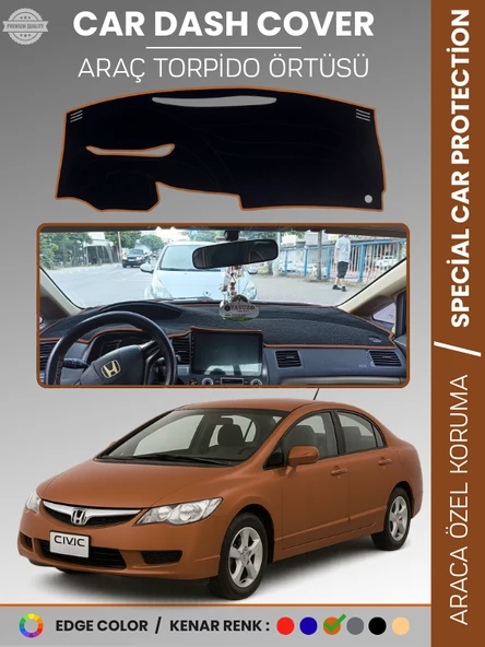 HONDA CIVIC FD6 (2005-2011) Torpido Örtüsü Torpido Koruma Tam Uyum Çatlamayı Önler Kolay Montaj ürün görseli 1