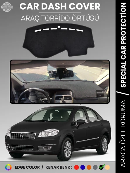FIAT Linea (2007-2015) Torpido Örtüsü Ön Göğüs Koruma Torpido Koruma Tam Uyum Kaymaz Kolay Montaj ürün görseli 1
