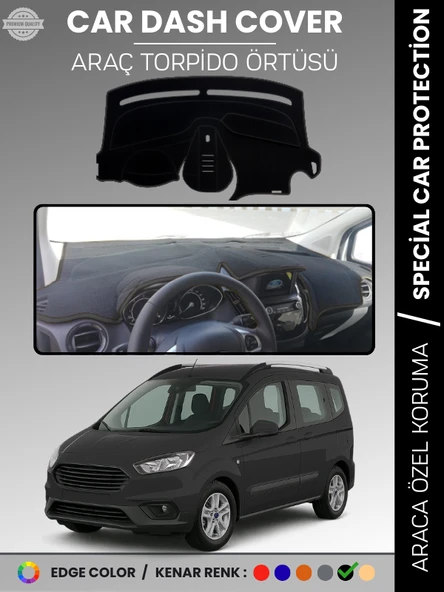 FORD COURİER (2020+) Torpido Örtüsü Ön Göğüs Torpido Koruma Tam Uyum Çatlamayı Önler Kolay Montaj ürün görseli 1