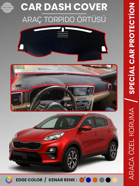 KİA SPORTAGE (2017-2020) Torpido Örtüsü Ön Panel Halı Torpido Koruma Tam Uyum Araca Özel Kaymaz ürün görseli 1