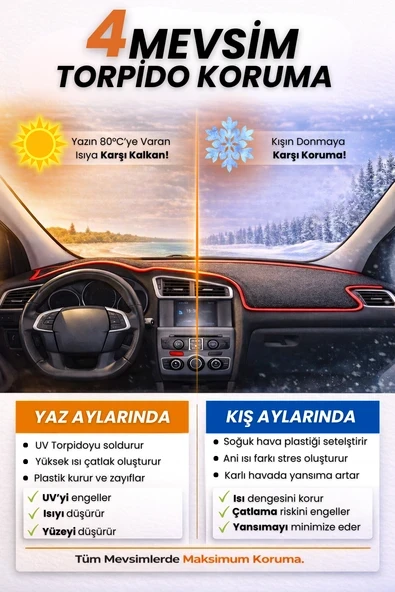 PTTAVM: MAZDA 6 (2007-2013) Torpido Örtüsü Panel Halısı Koruma