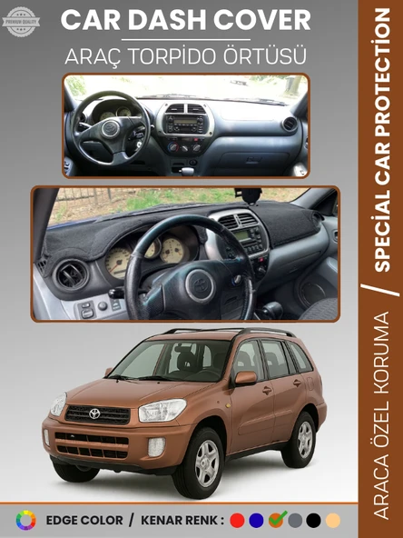 TOYOTA RAV4 (2000-2005) Torpido Örtüsü Ön Panel Torpido Koruma Tam Uyum Kolay Montaj ürün görseli 1