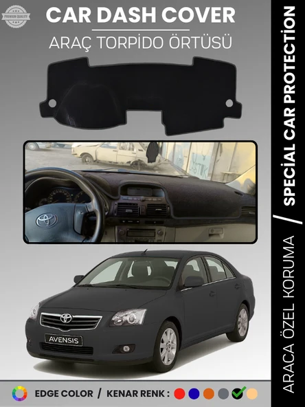 TOYOTA AVENSİS T250 (2003-2008) EKRANLI Torpido Örtüsü Ön Göğüs Halı Torpido Koruma Tam Uyum ürün görseli 1