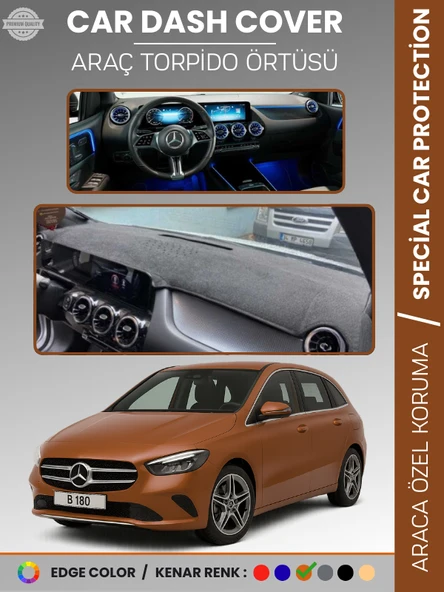 MERCEDES B-CLASS W247 (2019-2023) Torpido Örtüsü Premium Kalite Torpido Koruma Özel Kesim UV Koruma ürün görseli 1
