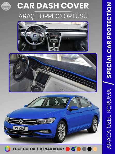 VOLKSWAGEN PASSAT B8 (2015-2020) Torpido Örtüsü Ön Göğüs Koruma Torpido Koruma Tam Uyum UV Koruma ürün görseli 1
