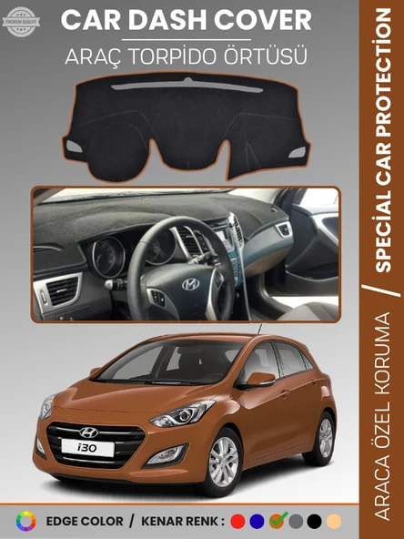 HYUNDAİ İ30 (2012-2016) Torpido Örtüsü Ön Göğüs Koruma Araca Özel UV Koruma ürün görseli 1