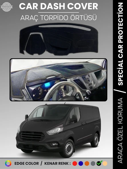 FORD TRANSİT CUSTOM (2012-2020) Torpido Örtüsü Ön Göğüs Koruma Torpido Koruma Tam Uyum ürün görseli 1