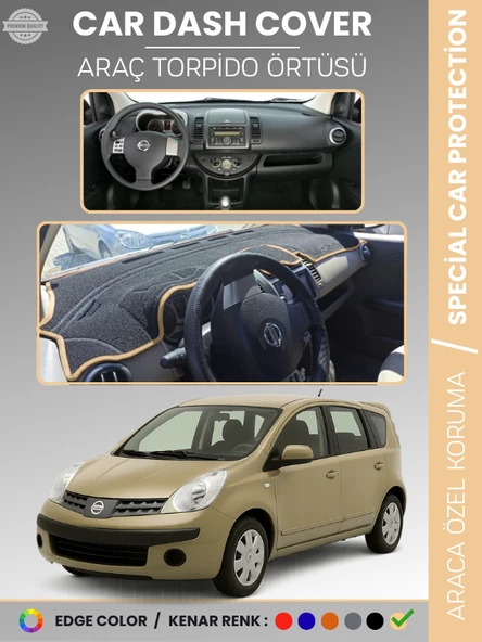 NİSSAN NOTE E11 (2005-2009) Torpido Örtüsü Premium Kalite Torpido Koruma Araca Özel UV Koruma ürün görseli 1