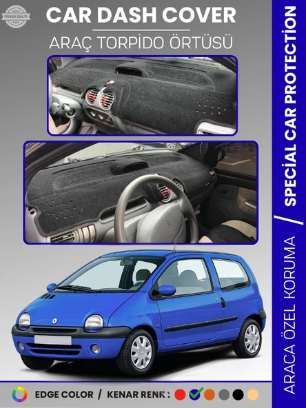 RENAULT TWINGO 1 (1998-2007) Torpido Örtüsü Ön Göğüs Koruma Torpido Koruma Birebir Uyum Kaymaz ürün görseli 1