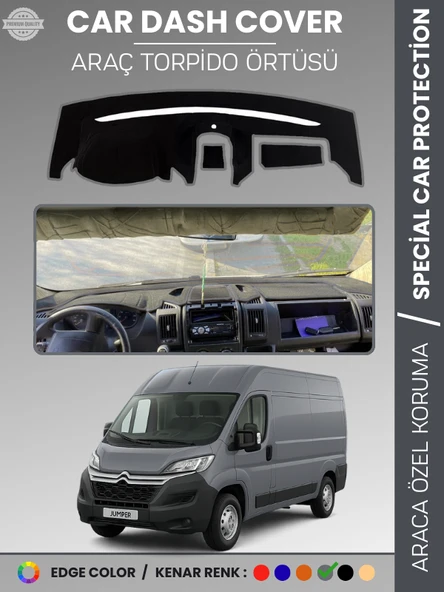 CITROEN JUMPER X290 KASA (2014-2024) Torpido Örtüsü Ön Göğüs Koruma Araca Özel Çatlamayı Önler ürün görseli 1