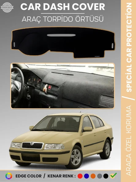 SKODA OCTAVİA (2001-2004) Torpido Örtüsü Ön Göğüs Halı Torpido Koruma Birebir Uyum Kaymaz UV Koruma ürün görseli 1