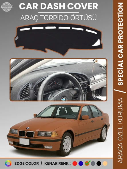 BMW E36 (1990-2000) Torpido Örtüsü Ön Göğüs Koruma Torpido Koruma Araca Özel Kaymaz Kolay Montaj ürün görseli 1