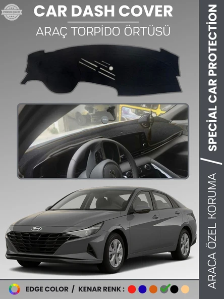 HYUNDAİ ELANTRA (2021+) Torpido Örtüsü Ön Göğüs Halı Araca Özel Çatlamayı Önler Kaymaz Kolay Montaj ürün görseli 1