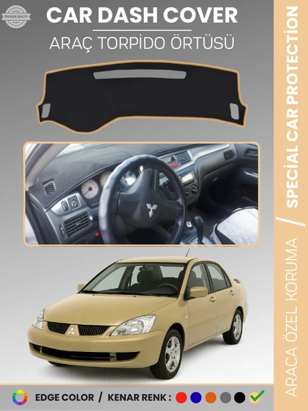 MITSUBISHI LANCER (2003-2007) Torpido Örtüsü Ön Göğüs Koruma Torpido Koruma Araca Özel Tam Uyum ürün görseli 1