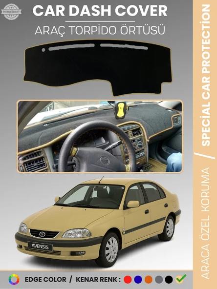 TOYOTA AVENSİS T220 (1997-2002) Torpido Örtüsü Ön Göğüs Halı Torpido Koruma Tam Uyum UV Koruma ürün görseli 1
