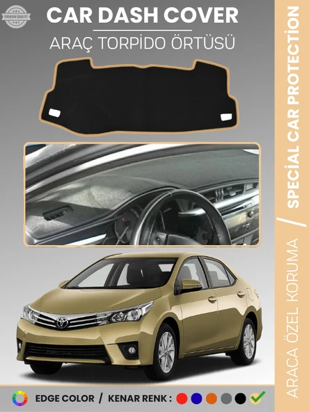 TOYOTA COROLLA E170 (2013-2019) Torpido Örtüsü Ön Göğüs Koruma Araca Özel Çatlamayı Önler Kaymaz ürün görseli 1