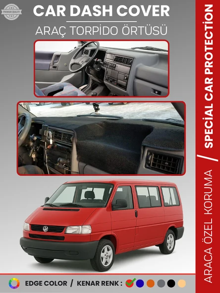 VOLKSWAGEN TRANSPORTER T4 (1990-2003) Torpido Örtüsü Ön Göğüs Koruma Torpido Koruma Tam Uyum Kaymaz ürün görseli 1