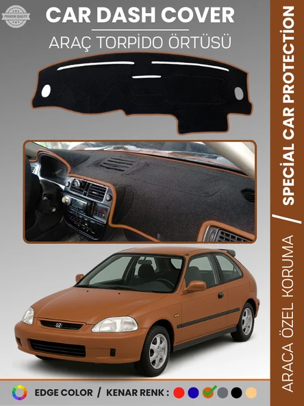 Honda CİVİC ( EJ-EK-EM) (1995-2000) Torpido Örtüsü Göğüs Koruma Tam Uyum UV Koruma Kaymaz ürün görseli 1