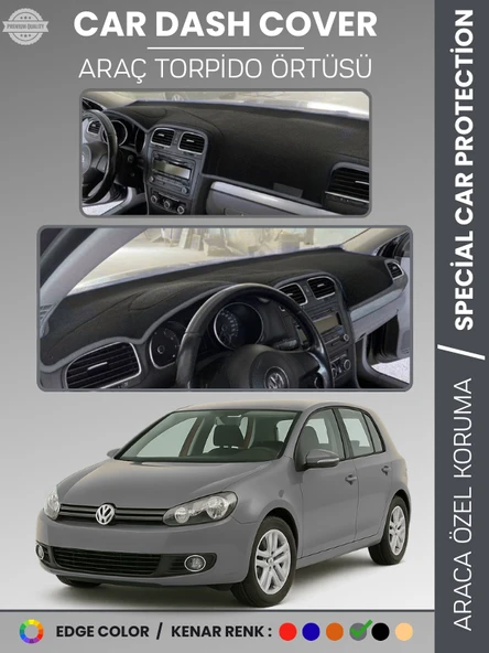 VOLKSWAGEN GOLF 6 (2008-2012) Torpido Örtüsü Ön Göğüs Koruma Tam Uyum UV Koruma ürün görseli 1