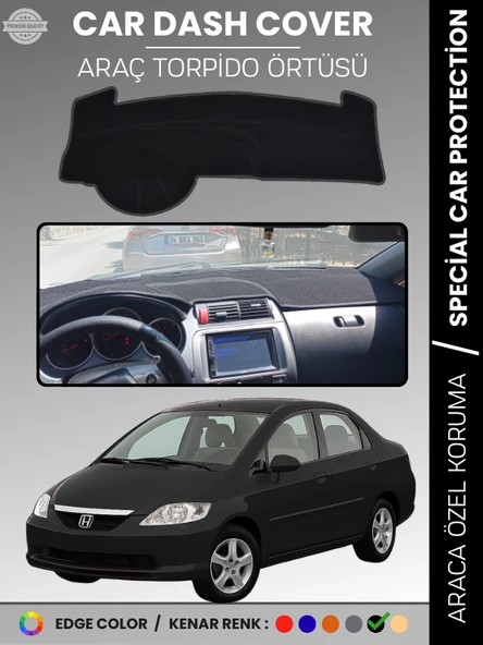 HONDA CITY (2002-2007) Torpido Örtüsü Ön Panel Torpido Koruma Tam Uyum Çatlamayı Önler Kolay Montaj ürün görseli 1