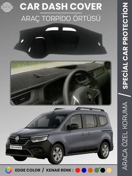 RENAULT KANGOO EXPRESS (2021-2024) Torpido Örtüsü Ön Göğüs Koruma Torpido Koruma Araca Özel Tam Uyum ürün görseli 1