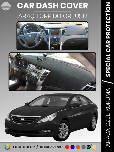 HYUNDAİ SONATA (2007-2012) Torpido Örtüsü Ön Göğüs Tam Uyum Çatlamayı Önler Kaymaz Kolay Montaj ürün görseli 1
