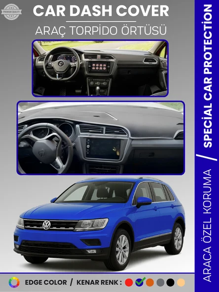 VOLKSWAGEN TIGUAN (2016-2023) Torpido Örtüsü Ön Göğüs Koruma Torpido Koruma Tam Uyum Araca Özel ürün görseli 1