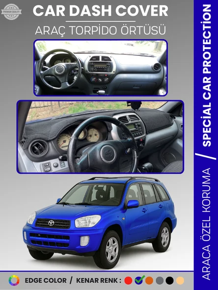 TOYOTA RAV4 (2000-2005) Torpido Örtüsü Ön Panel Torpido Koruma Tam Uyum Kolay Montaj ürün görseli 1