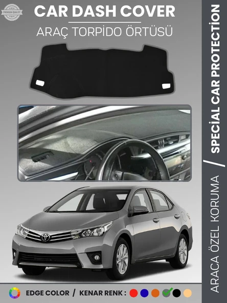 TOYOTA COROLLA E170 (2013-2019) Torpido Örtüsü Ön Göğüs Koruma Araca Özel Çatlamayı Önler Kaymaz ürün görseli 1