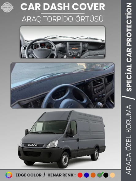 IVECO DAILY (2011-2014) Torpido Örtüsü Panel Torpido Koruma Araca Özel Tam Uyum Kaymaz Kolay Montaj ürün görseli 1