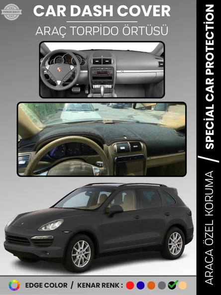 PORSCHE CAYENNE (2002-2010) Torpido Örtüsü Ön Göğüs Koruma Torpido Koruma Tam Uyum Kaymaz ürün görseli 1