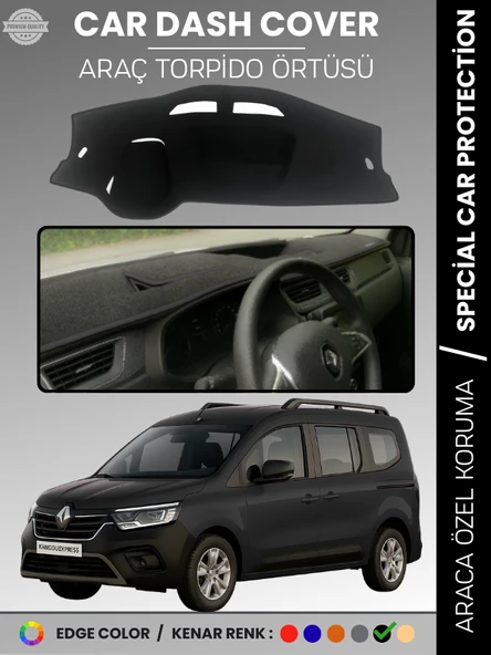 RENAULT KANGOO EXPRESS (2021-2024) Torpido Örtüsü Ön Göğüs Koruma Torpido Koruma Araca Özel Tam Uyum ürün görseli 1