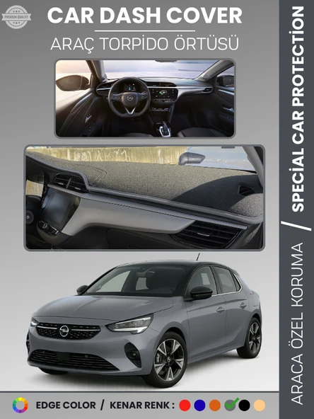 OPEL CORSA F (2019+) Torpido Örtüsü Ön Göğüs Koruma Torpido Koruma Birebir Uyum Kaymaz Özel Kesim ürün görseli 1