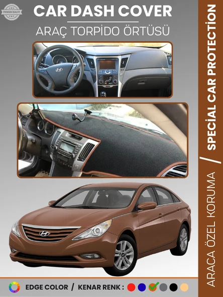HYUNDAİ SONATA (2007-2012) Torpido Örtüsü Ön Göğüs Tam Uyum Çatlamayı Önler Kaymaz Kolay Montaj ürün görseli 1