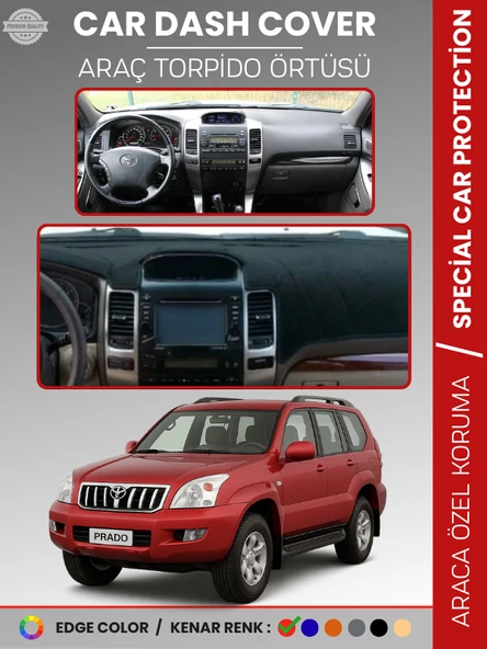 TOYOTA LAND CRUISER PRADO (2002-2009) Torpido Örtüsü Ön Göğüs Koruma Araca Özel ürün görseli 1