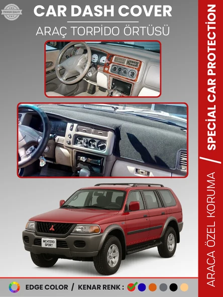 MITSUBISHI MONTERO SPORT (1996-2009) Torpido Örtüsü Ön Göğüs Koruma Torpido Koruma Araca Özel ürün görseli 1