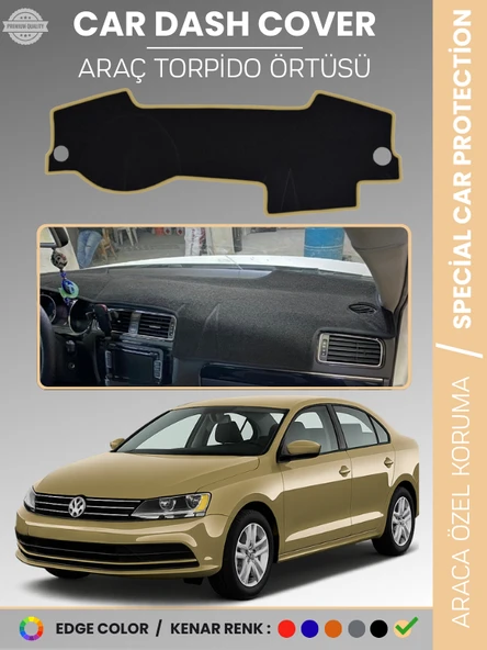 VOLKSWAGEN JETTA (2010-2021) Torpido Örtüsü Ön Göğüs Koruma Torpido Koruma Tam Uyum Çatlamayı Önler ürün görseli 1