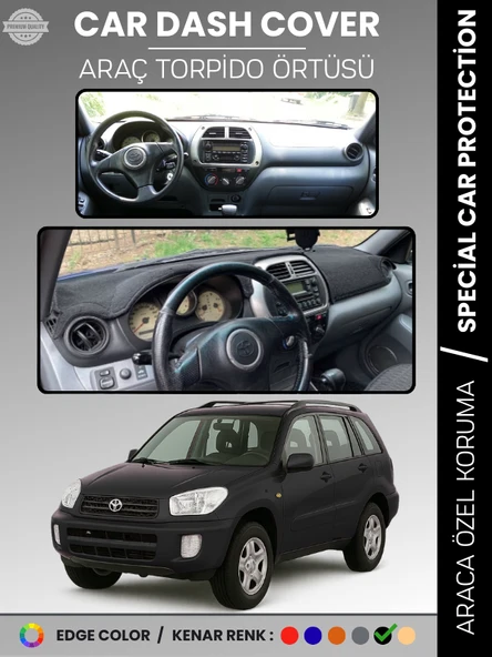 TOYOTA RAV4 (2000-2005) Torpido Örtüsü Ön Panel Torpido Koruma Tam Uyum Kolay Montaj ürün görseli 1