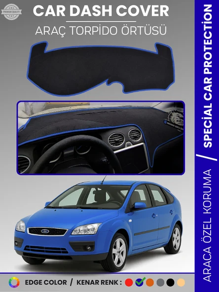FORD FOCUS 2 (2005-2008) Torpido Örtüsü Panel Torpido Koruma Tam Uyum Çatlamayı Önler Kolay Montaj ürün görseli 1