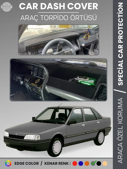 RENAULT 21 CONCORDE Torpido Örtüsü Ön Göğüs Koruma Torpido Koruma Araca Özel Tam Uyum Kaymaz ürün görseli 1