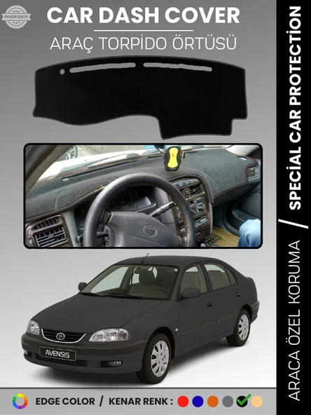 TOYOTA AVENSİS T220 (1997-2002) Torpido Örtüsü Ön Göğüs Halı Torpido Koruma Tam Uyum UV Koruma ürün görseli 1