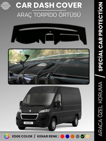 PEUGEOT BOXER (2017-2021) Torpido Örtüsü Panel Koruma Torpido Koruma Tam Uyum Kaymaz Özel Kesim ürün görseli 1