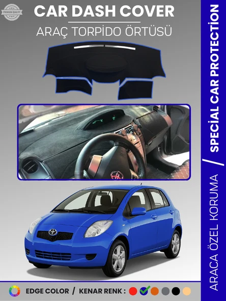 TOYOTA YARİS (2005-2013) Torpido Örtüsü Ön Panel Koruma Tam Uyum UV Koruma Kaymaz ürün görseli 1