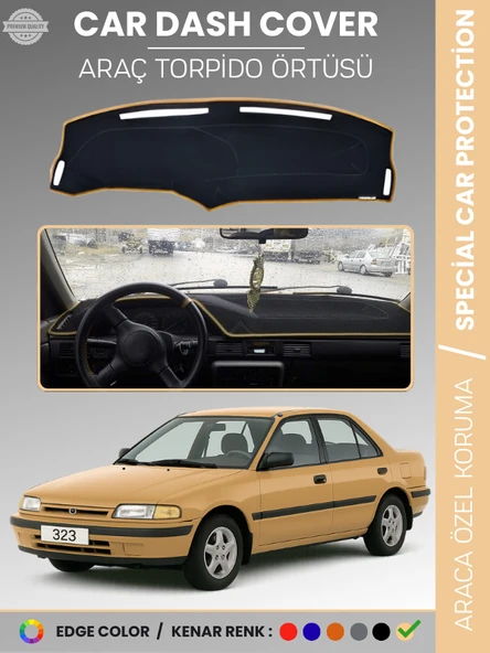 MAZDA 323 (1991-1995) Torpido Örtüsü Ön Panel Halısı Torpido Koruma Özel Kesim Kaymaz Hızlı Montaj ürün görseli 1