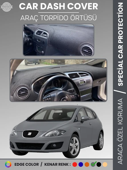 SEAT LEON (2005-2012) Torpido Örtüsü Ön Göğüs Halı Torpido Koruma Birebir Uyum Kaymaz UV Koruma ürün görseli 1
