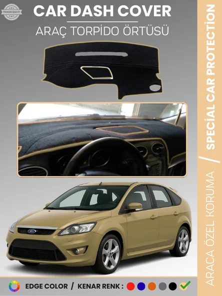 FORD FOCUS 2,5 (2008-2011) KAPAKLI Torpido Örtüsü Torpido Koruma Tam Uyum Kaymaz Kolay Montaj ürün görseli 1